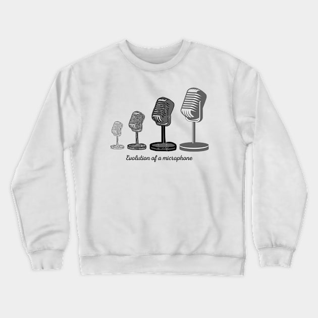 hand drawn microphone evolution Crewneck Sweatshirt by Mikaels0n